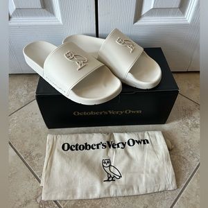 Brand new Mens OVO slides bone color size 7
